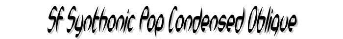 SF Synthonic Pop Condensed Oblique font